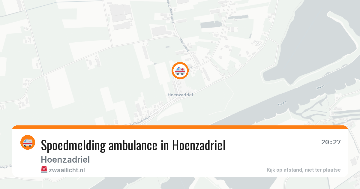 Spoedmelding ambulance in Hoenzadriel — 28 jun 2026