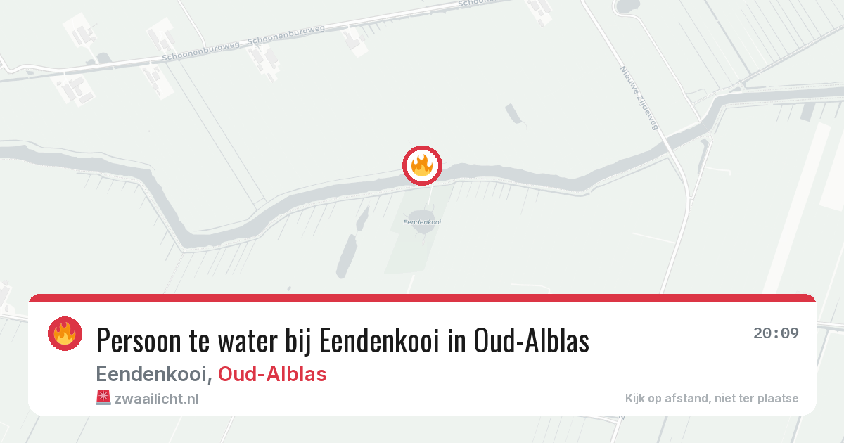 Persoon te water bij Eendenkooi in Oud-Alblas — 24 jun 2026