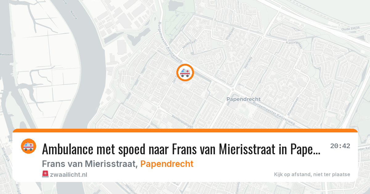 Ambulance met spoed naar Frans van Mierisstraat in Papendrecht — 11 feb 2026