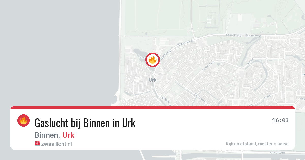 Gaslucht bij Binnen in Urk — 28 mei 2026