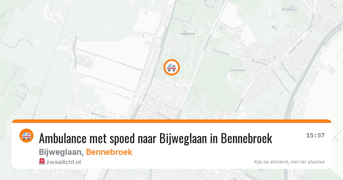 Ambulance met spoed naar Bijweglaan in Bennebroek — 29 apr 2026