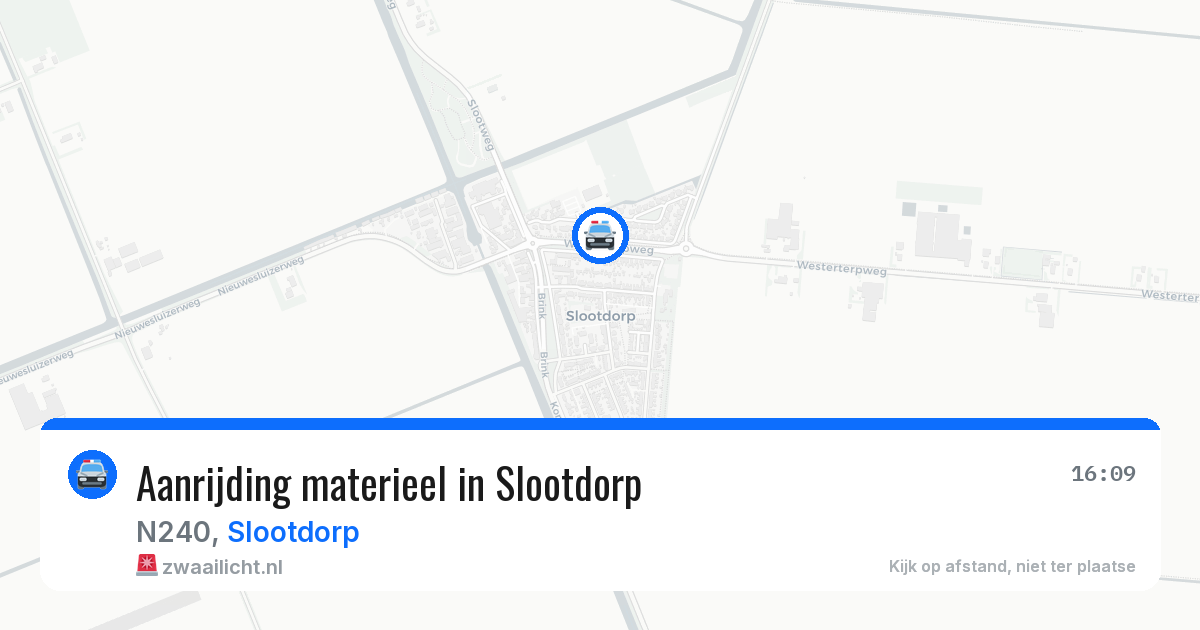 Aanrijding materieel in Slootdorp — 4 jul 2026