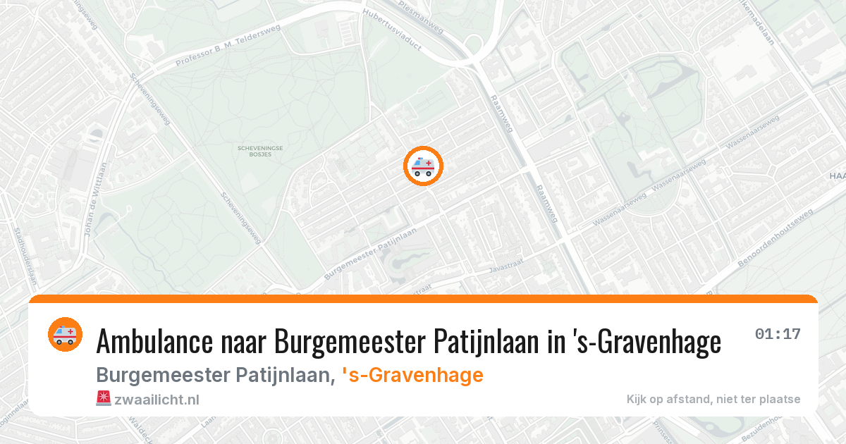 Ambulance naar Burgemeester Patijnlaan in 's-Gravenhage — 17 jul 2026