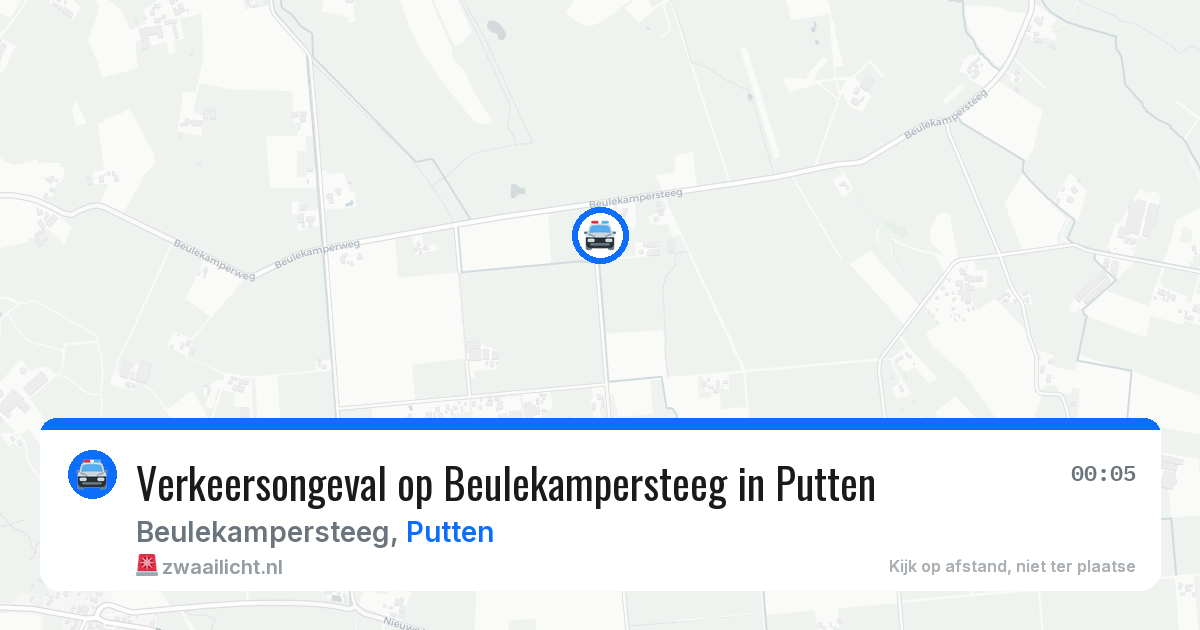 Verkeersongeval op Beulekampersteeg in Putten — 20 mrt 2026