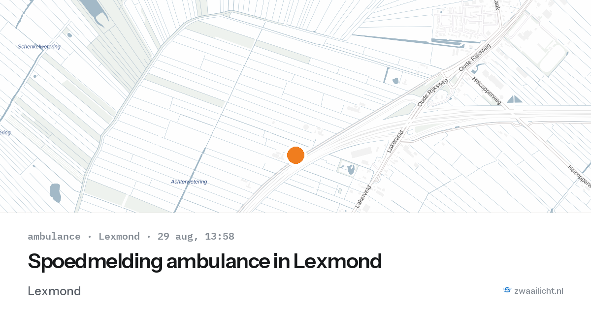 Spoedmelding ambulance in Lexmond — 29 aug 2026
