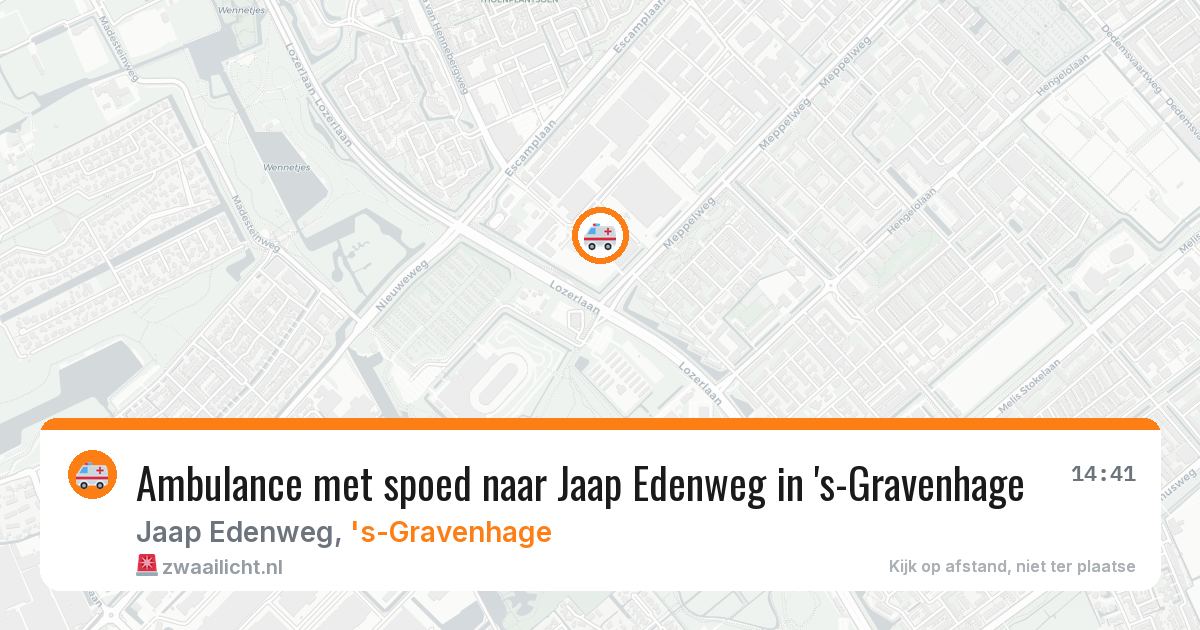 Ambulance met spoed naar Jaap Edenweg in 's-Gravenhage — 7 jun 2026