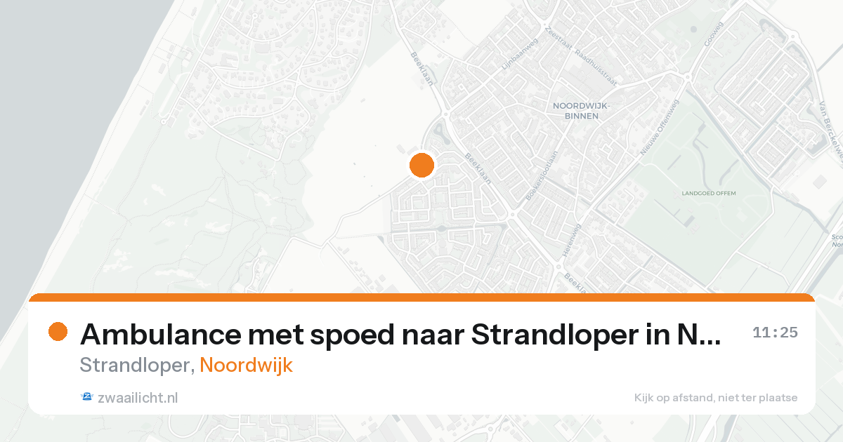 Ambulance met spoed naar Strandloper in Noordwijk — 11 mei 2026