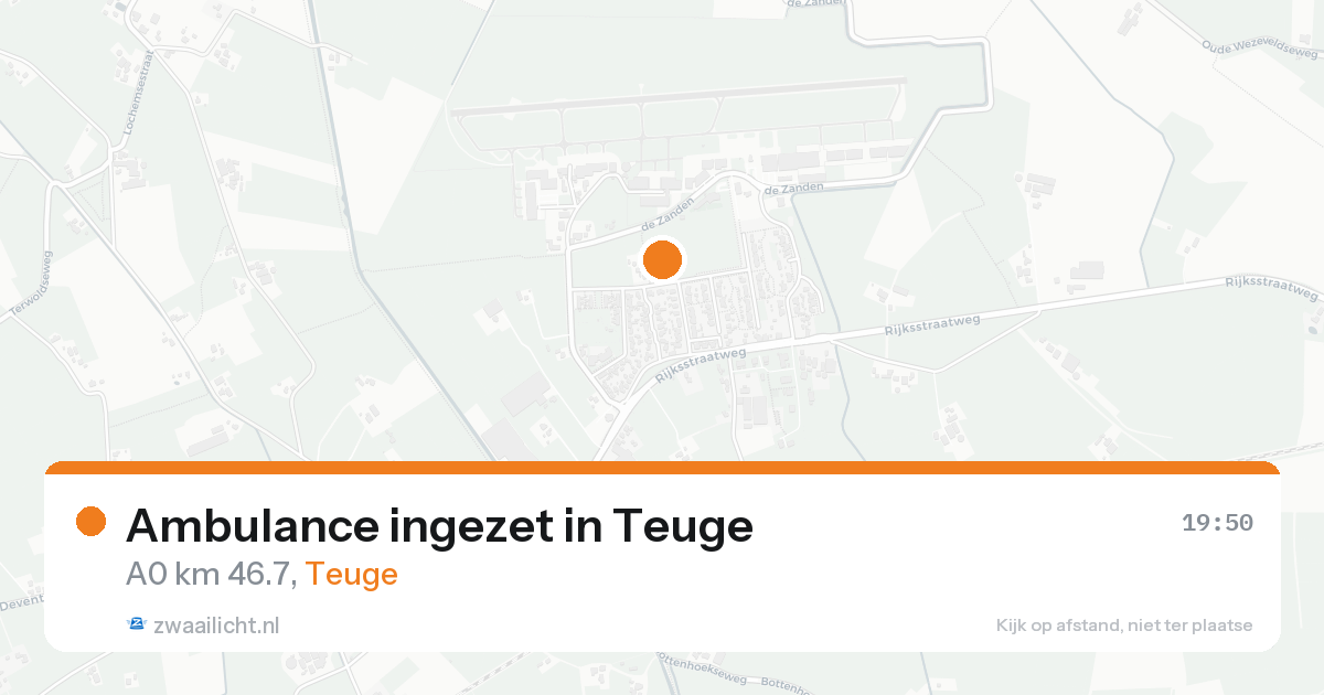 Ambulance ingezet in Teuge — 21 aug 2026