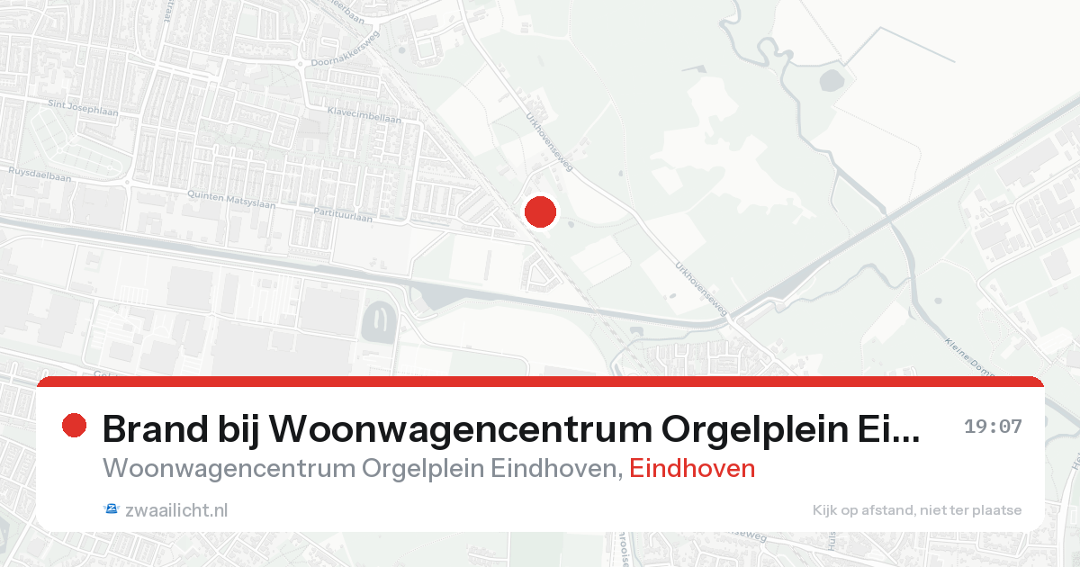 Brand bij Woonwagencentrum Orgelplein Eindhoven in Eindhoven — 18 aug 2026
