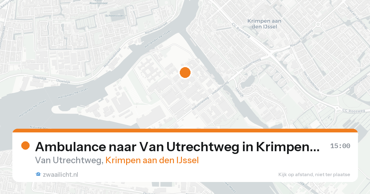 Ambulance naar Van Utrechtweg in Krimpen aan den IJssel — 18 aug 2026