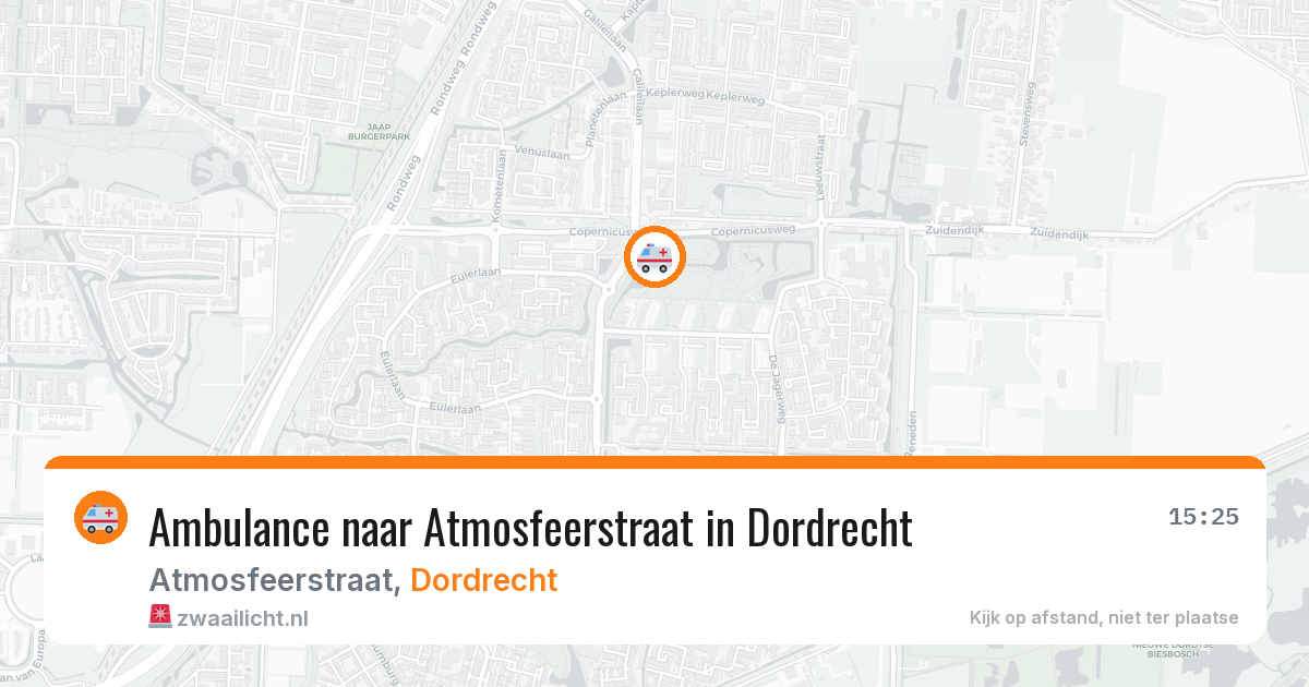 Ambulance naar Atmosfeerstraat in Dordrecht — 2 mrt 2026
