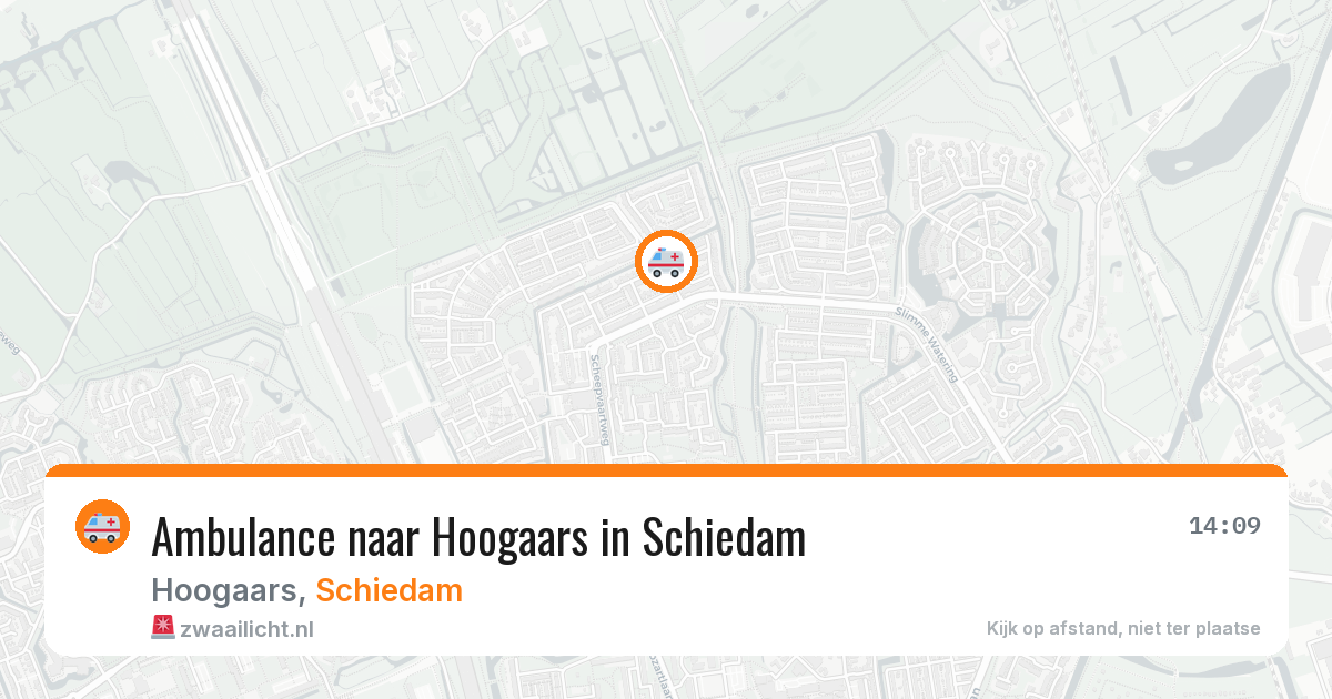 Ambulance naar Hoogaars in Schiedam — 15 mei 2026