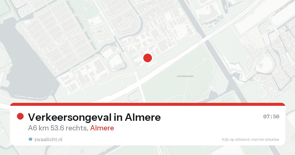 Verkeersongeval in Almere — 15 aug 2026