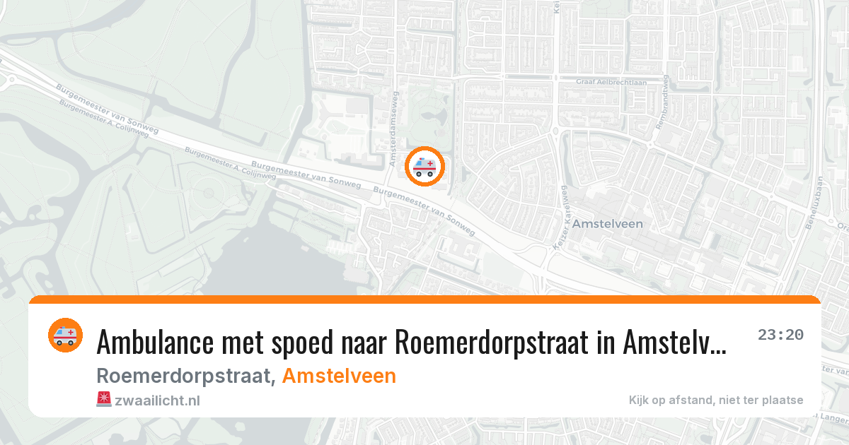 Ambulance met spoed naar Roemerdorpstraat in Amstelveen — 8 apr 2026