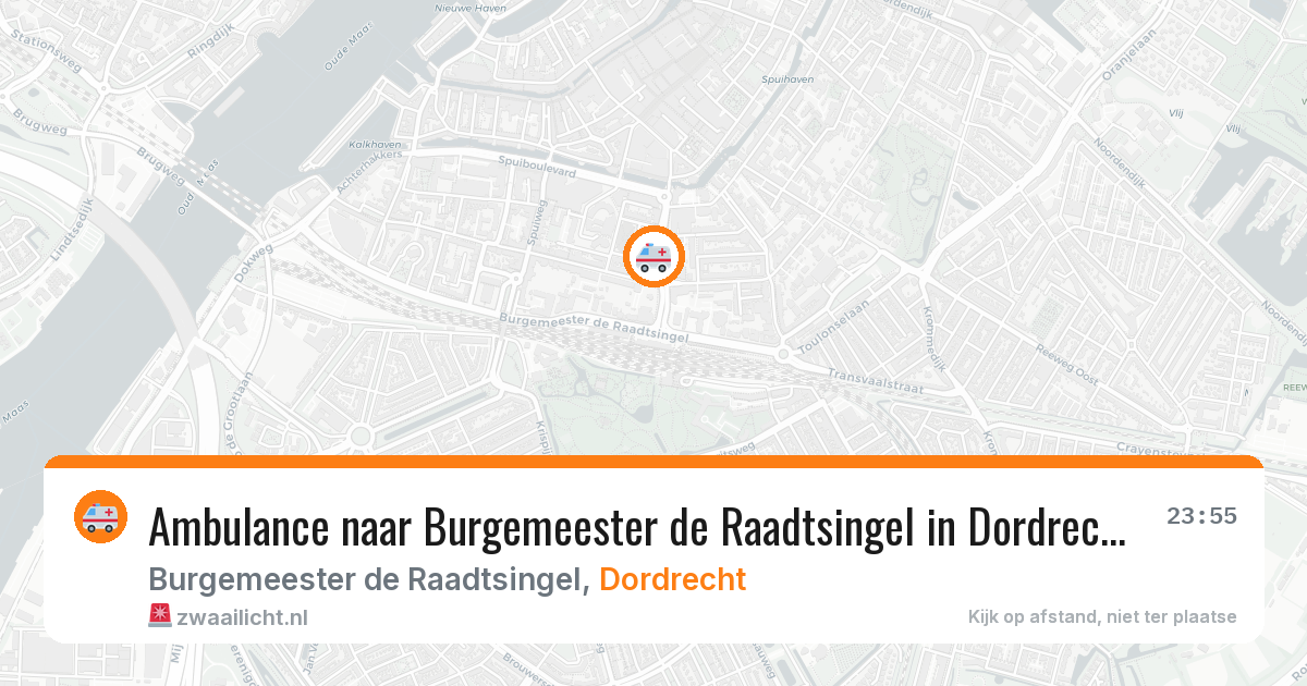 Ambulance naar Burgemeester de Raadtsingel in Dordrecht — 27 mrt 2026