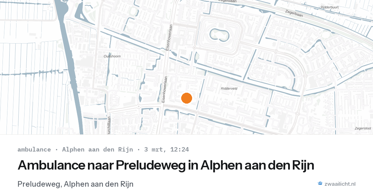 Ambulance naar Preludeweg in Alphen aan den Rijn — 3 mrt 2026