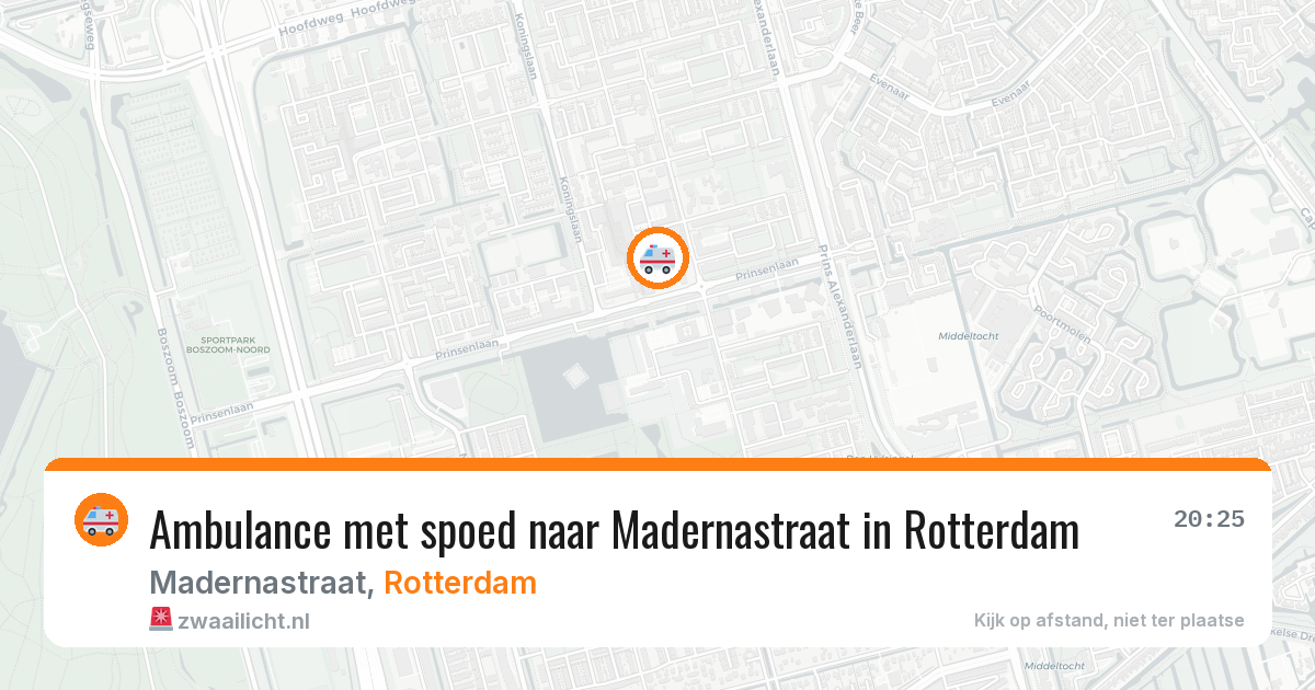 Ambulance met spoed naar Madernastraat in Rotterdam — 13 aug 2026