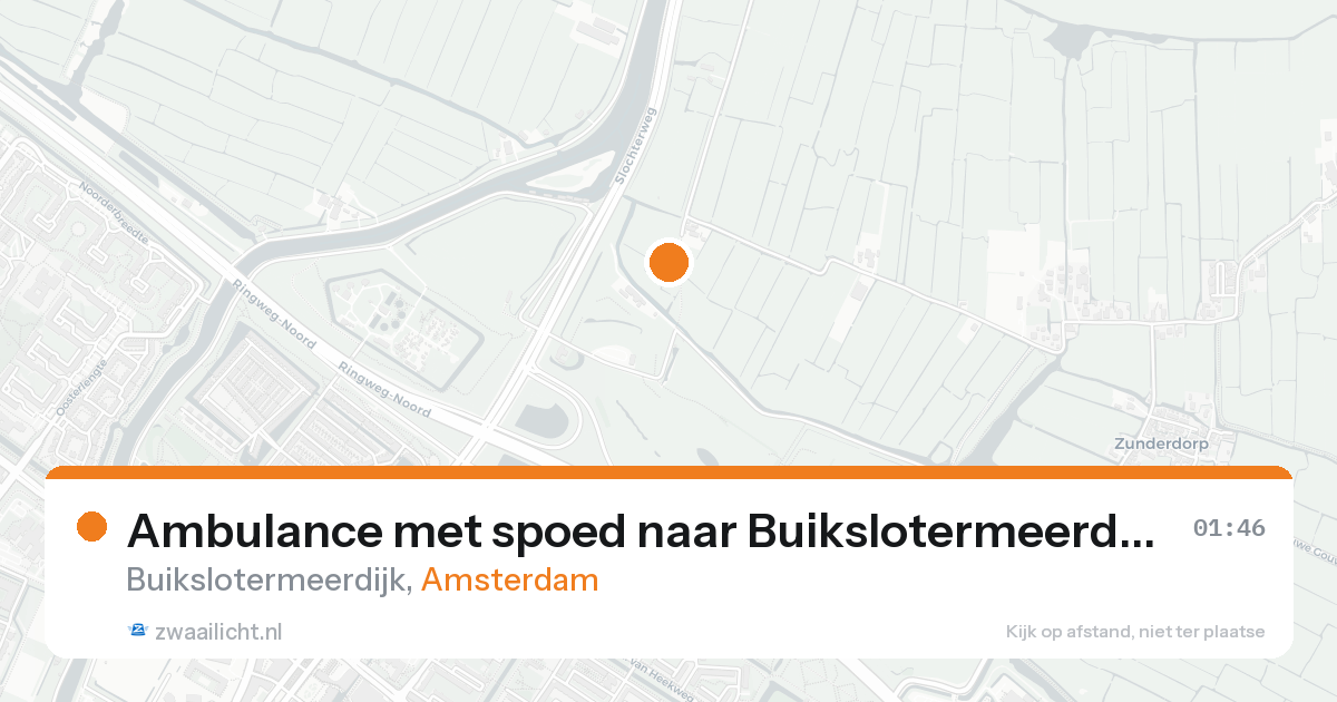 Ambulance met spoed naar Buikslotermeerdijk in Amsterdam — 6 jun 2026
