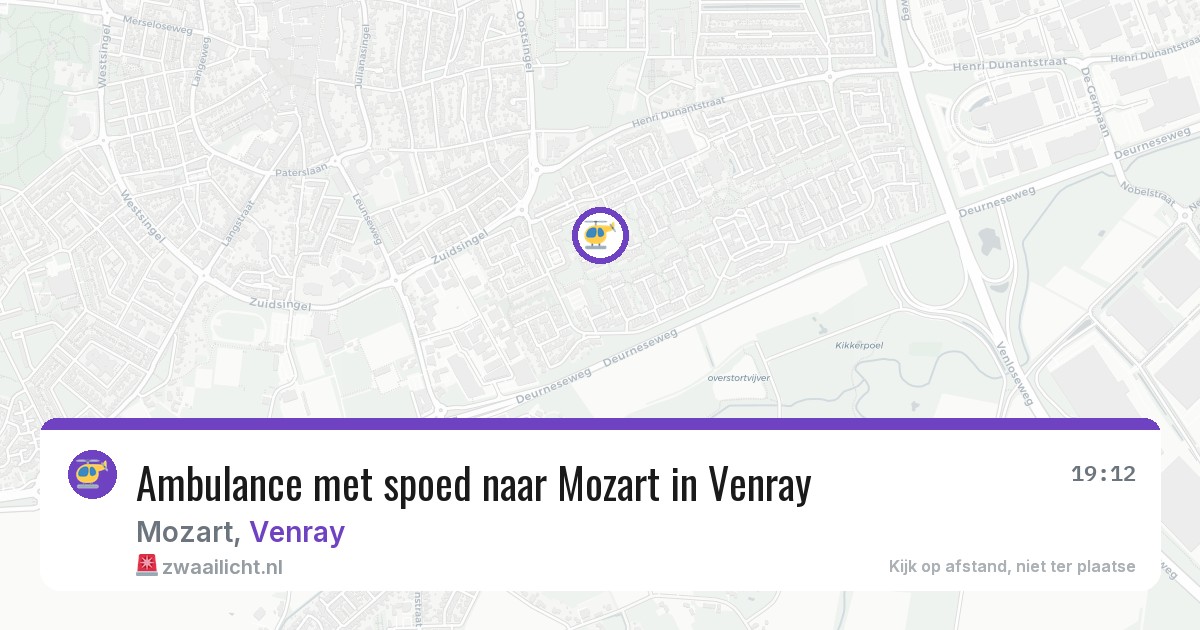 Ambulance met spoed naar Mozart in Venray — 8 mei 2026