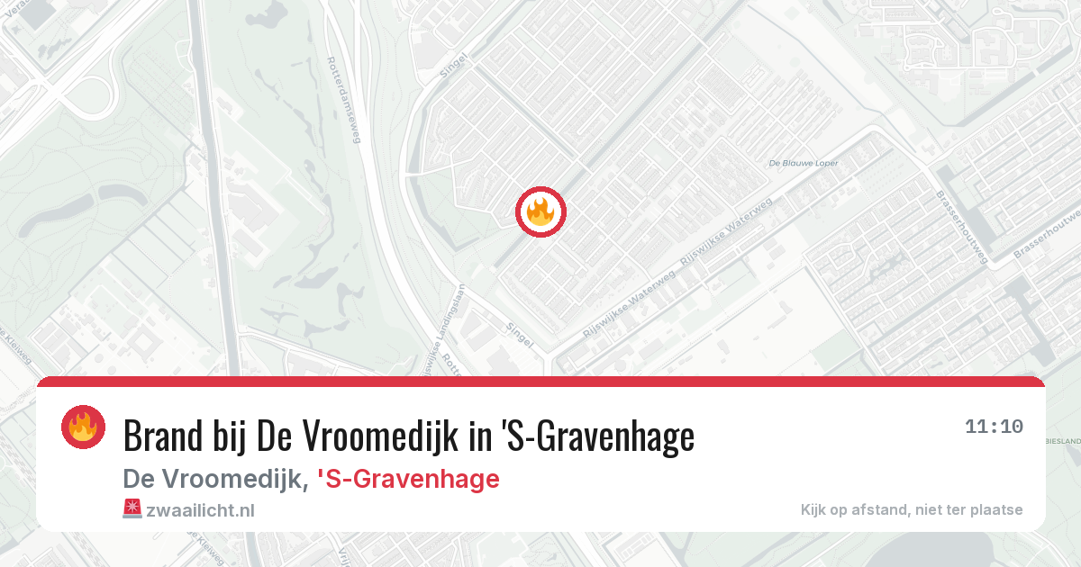 Brand bij De Vroomedijk in 'S-Gravenhage — 27 jul 2026