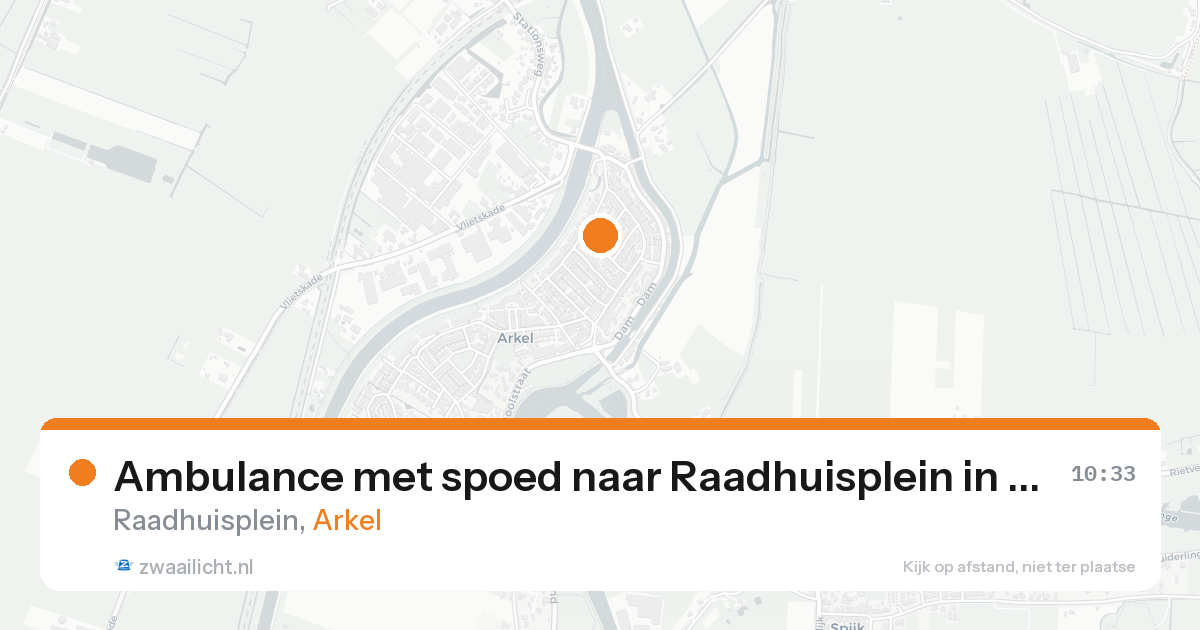 Ambulance met spoed naar Raadhuisplein in Arkel — 14 aug 2026