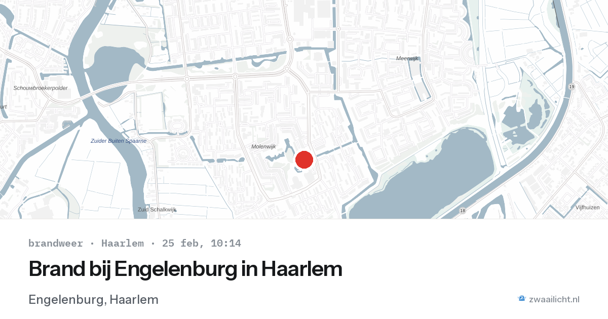 Brand bij Engelenburg in Haarlem — 25 feb 2026