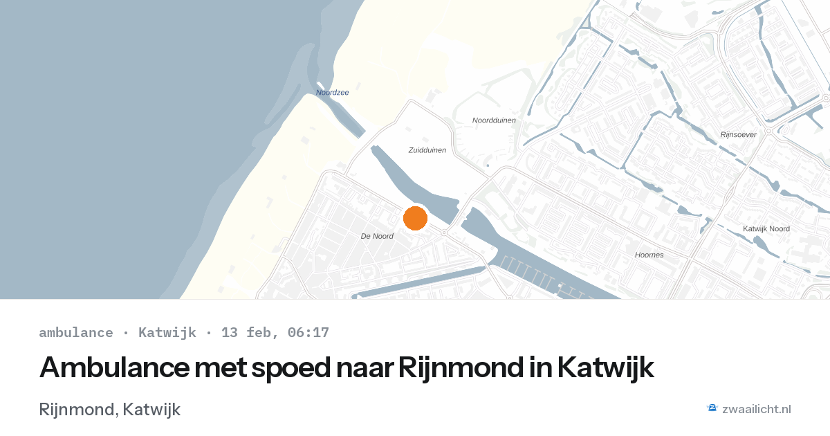 Ambulance met spoed naar Rijnmond in Katwijk — 13 feb 2026