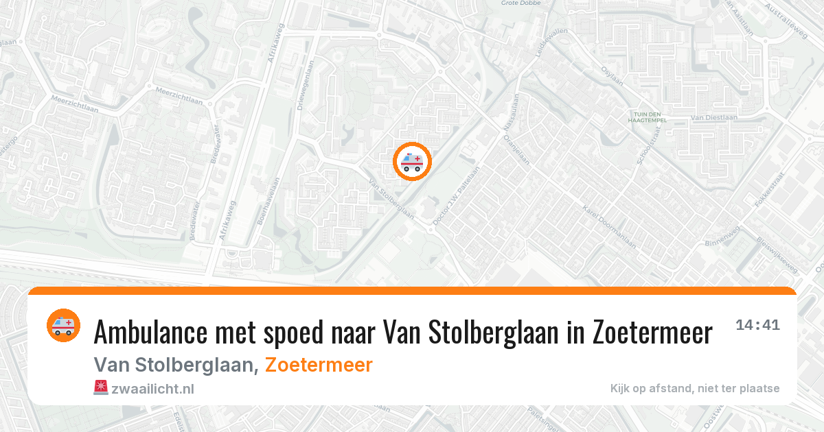 Ambulance met spoed naar Van Stolberglaan in Zoetermeer — 24 jun 2026