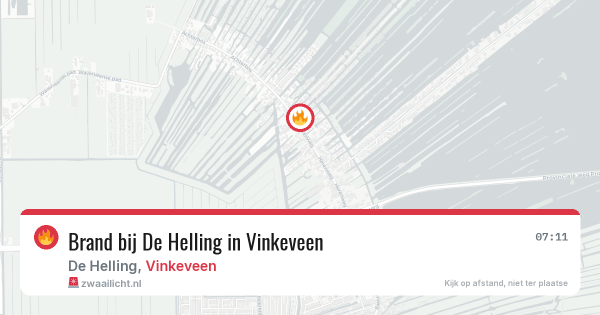 Brand bij De Helling in Vinkeveen — 28 jun 2026