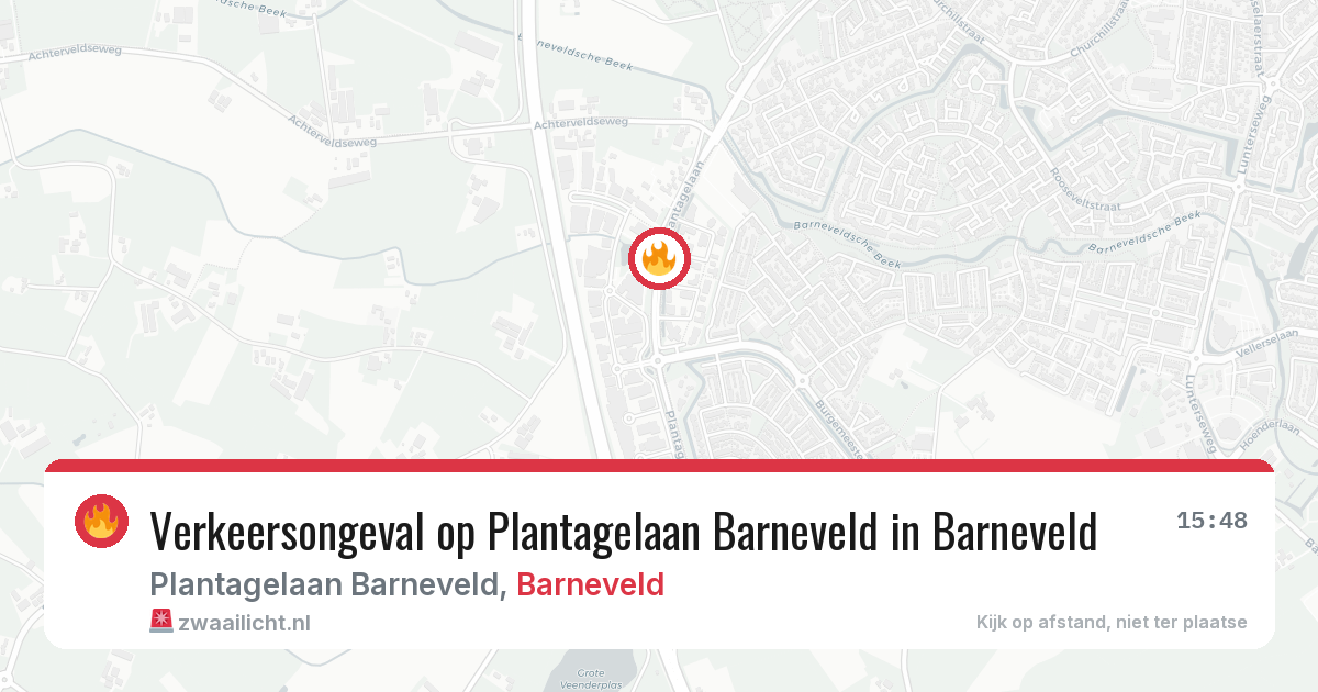 Verkeersongeval op Plantagelaan Barneveld in Barneveld — 30 mrt 2026