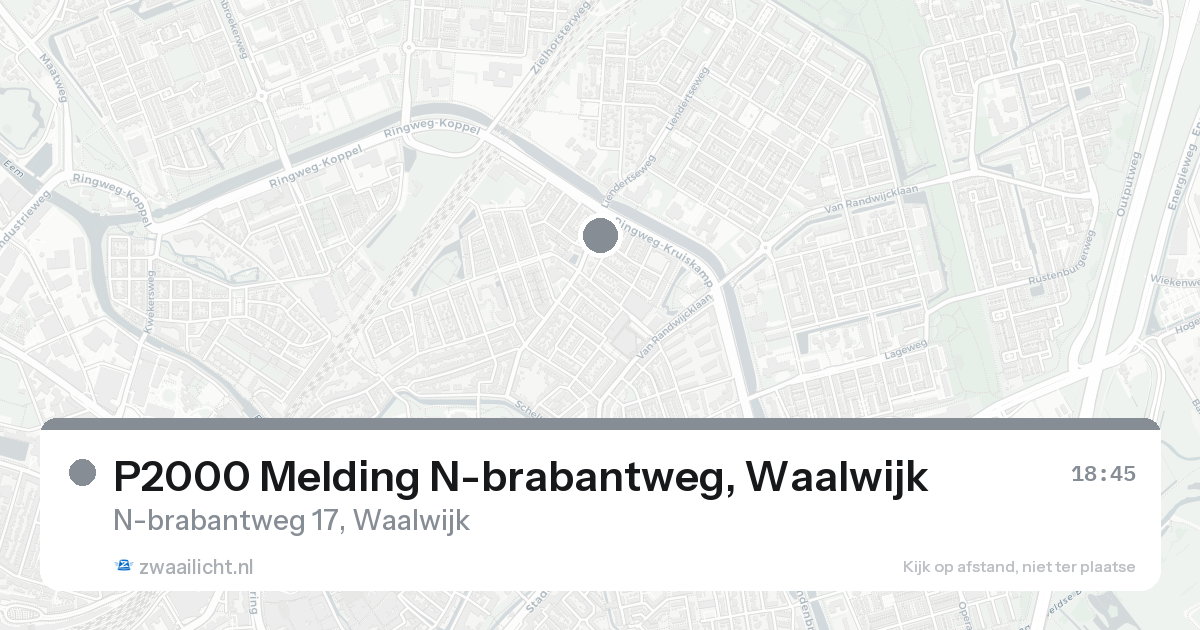 P2000 Melding N-brabantweg, Waalwijk — 30 jan 2026