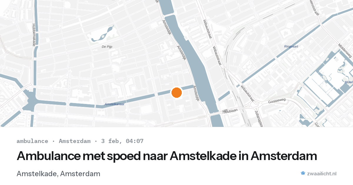 Ambulance met spoed naar Amstelkade in Amsterdam — 3 feb 2026