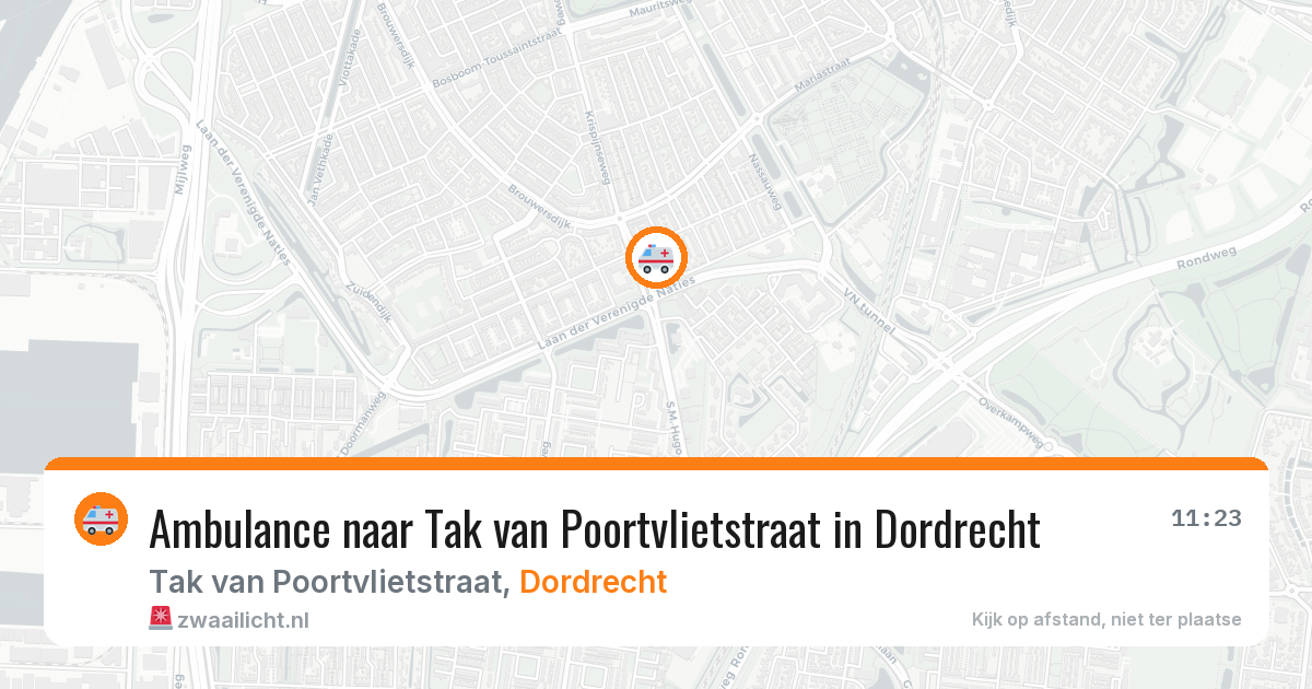 Ambulance naar Tak van Poortvlietstraat in Dordrecht — 4 apr 2026