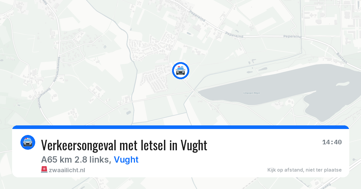 Verkeersongeval met letsel in Vught — 12 mei 2026