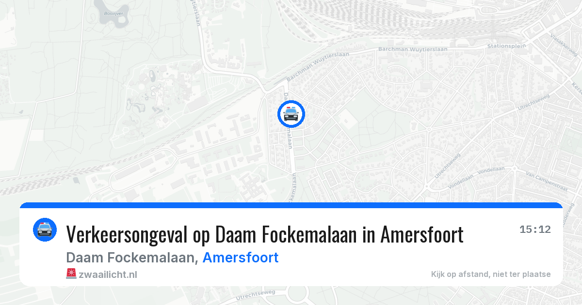 Verkeersongeval op Daam Fockemalaan in Amersfoort — 23 apr 2026