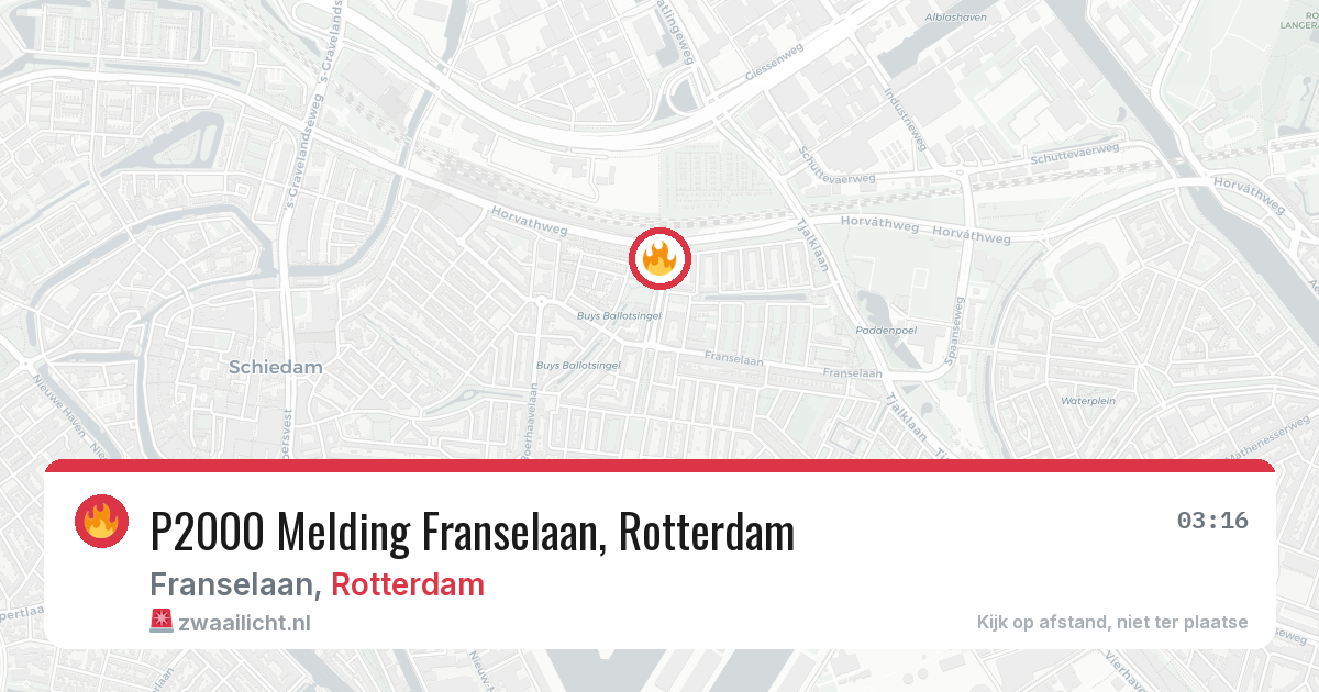 P2000 Melding Franselaan, Rotterdam — 8 jun 2026