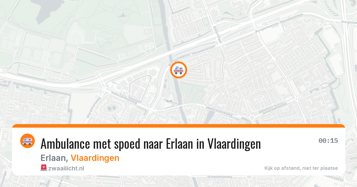 Ambulance met spoed naar Erlaan in Vlaardingen — 23 jun 2026