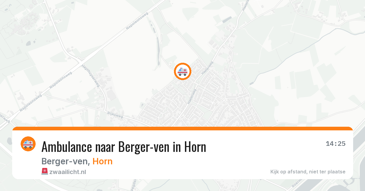 Ambulance naar Berger-ven in Horn — 21 jun 2026
