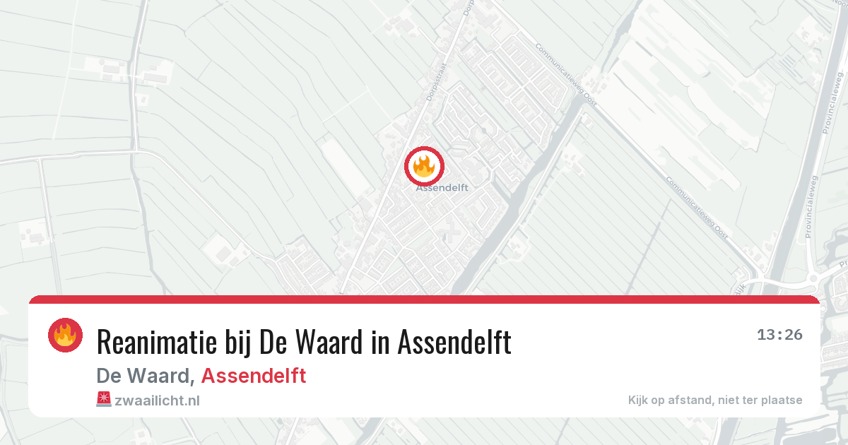 Reanimatie bij De Waard in Assendelft — 27 jun 2026