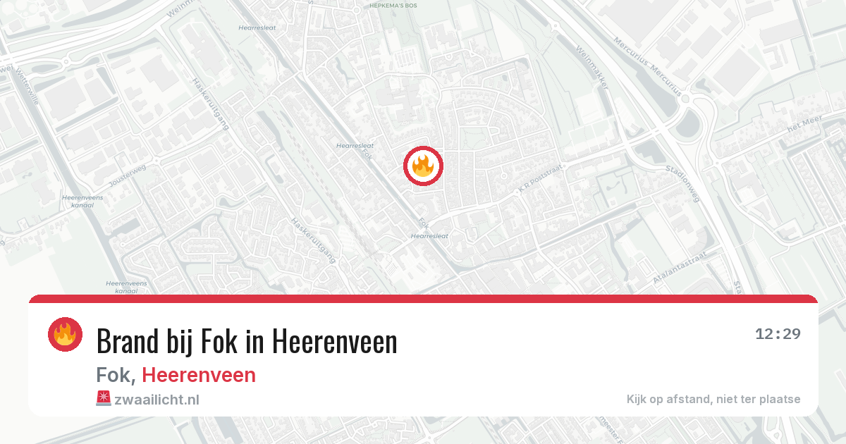 Brand bij Fok in Heerenveen — 15 jul 2026
