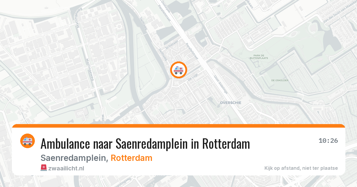 Ambulance naar Saenredamplein in Rotterdam — 19 jun 2026