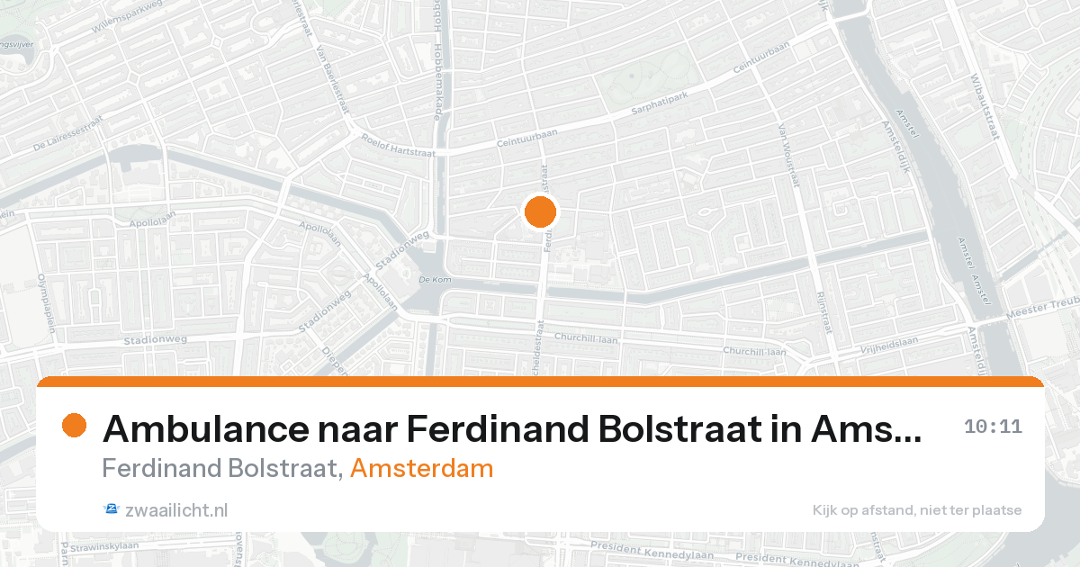 Ambulance naar Ferdinand Bolstraat in Amsterdam — 23 jul 2026