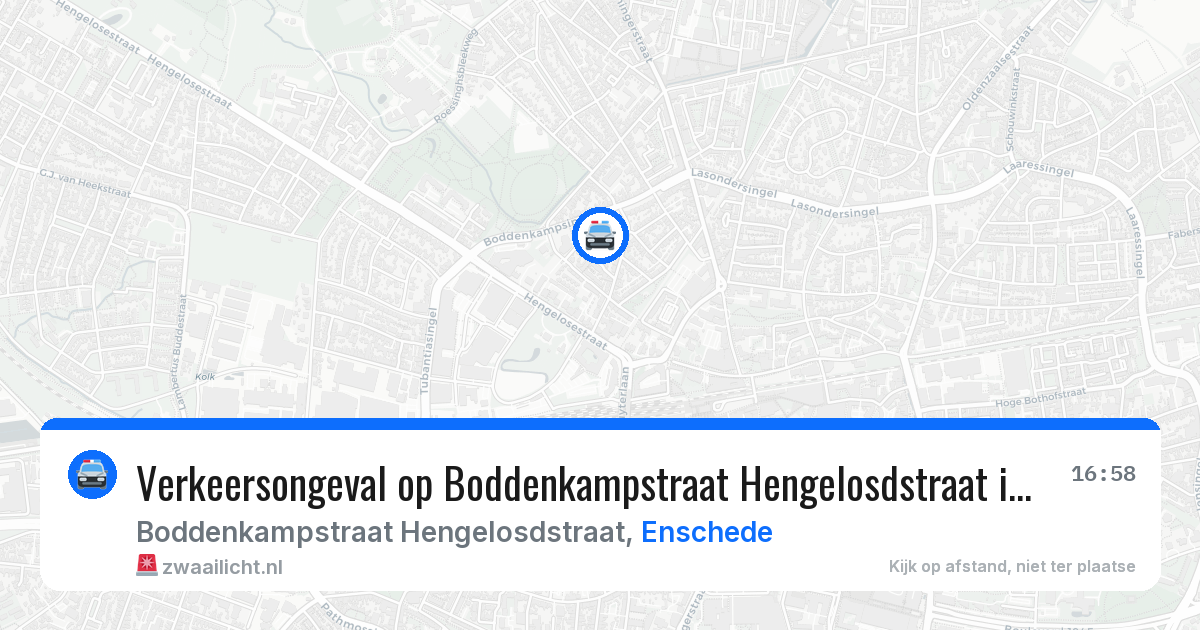 Verkeersongeval op Boddenkampstraat Hengelosdstraat in Enschede — 4 mei 2026