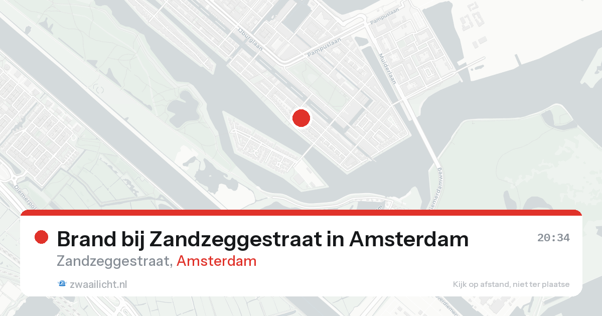 Brand bij Zandzeggestraat in Amsterdam — 16 aug 2026