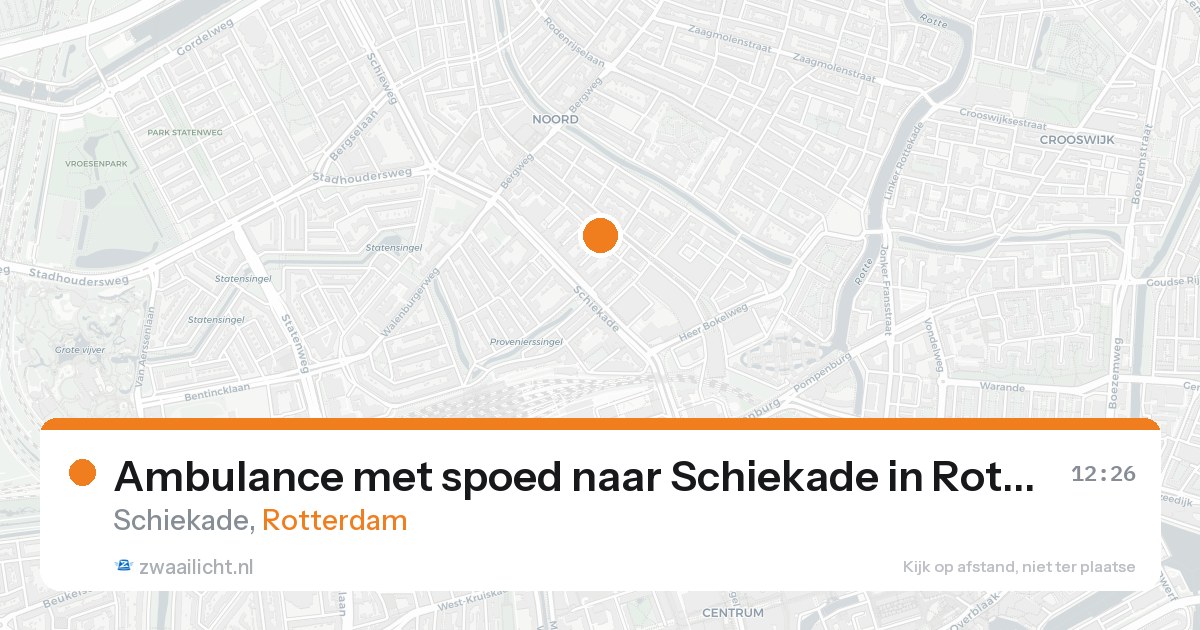 Ambulance met spoed naar Schiekade in Rotterdam — 18 aug 2026