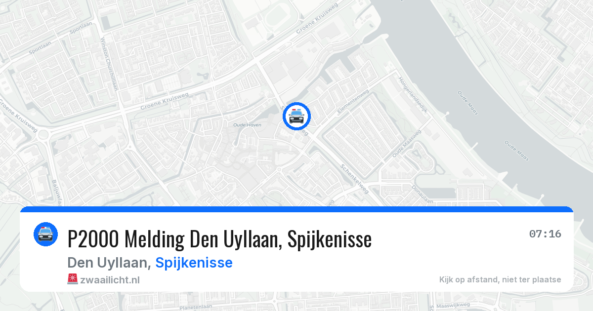 P2000 Melding Den Uyllaan, Spijkenisse — 12 aug 2026