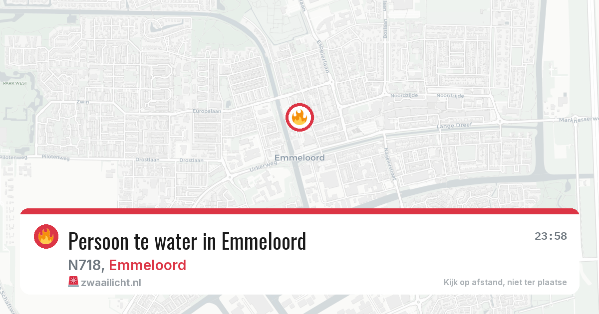 Persoon te water in Emmeloord — 19 jun 2026