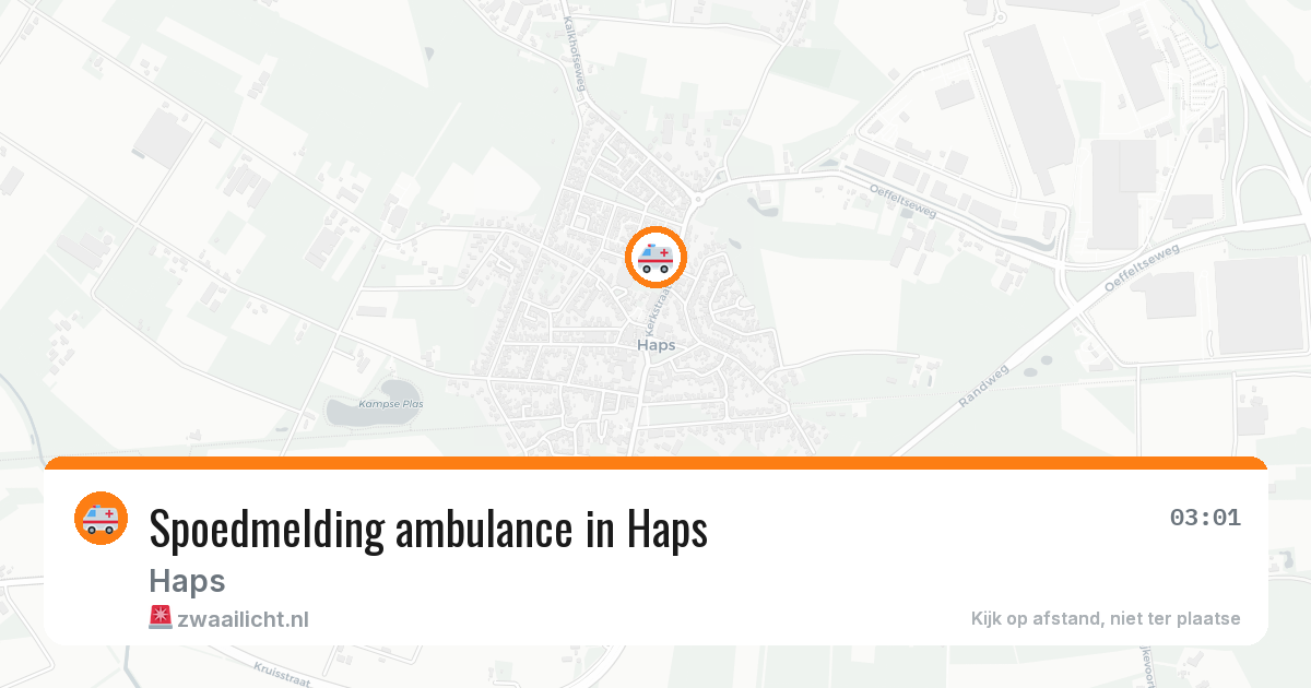 Spoedmelding ambulance in Haps — 2 jul 2026