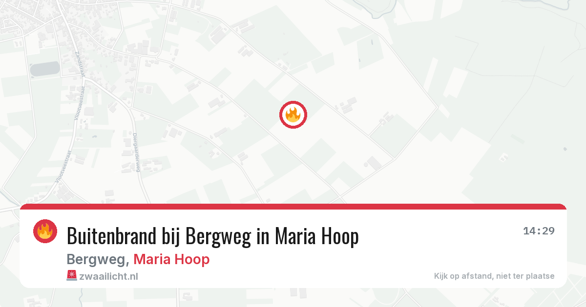 Buitenbrand bij Bergweg in Maria Hoop — 2 mei 2026