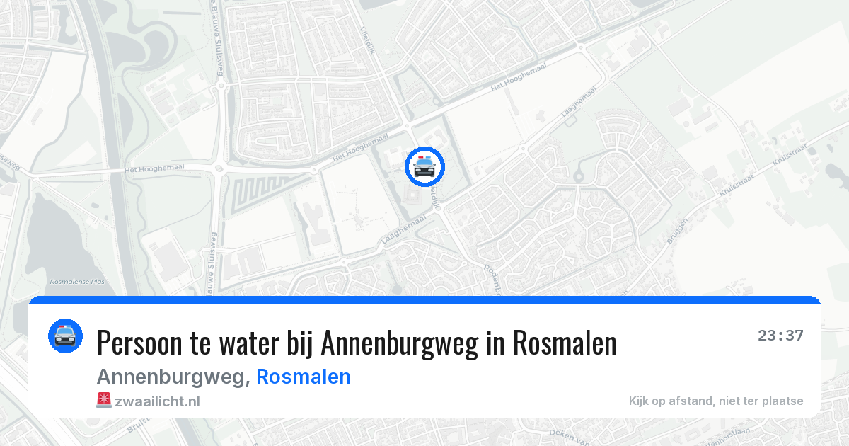 Persoon te water bij Annenburgweg in Rosmalen — 19 mei 2026